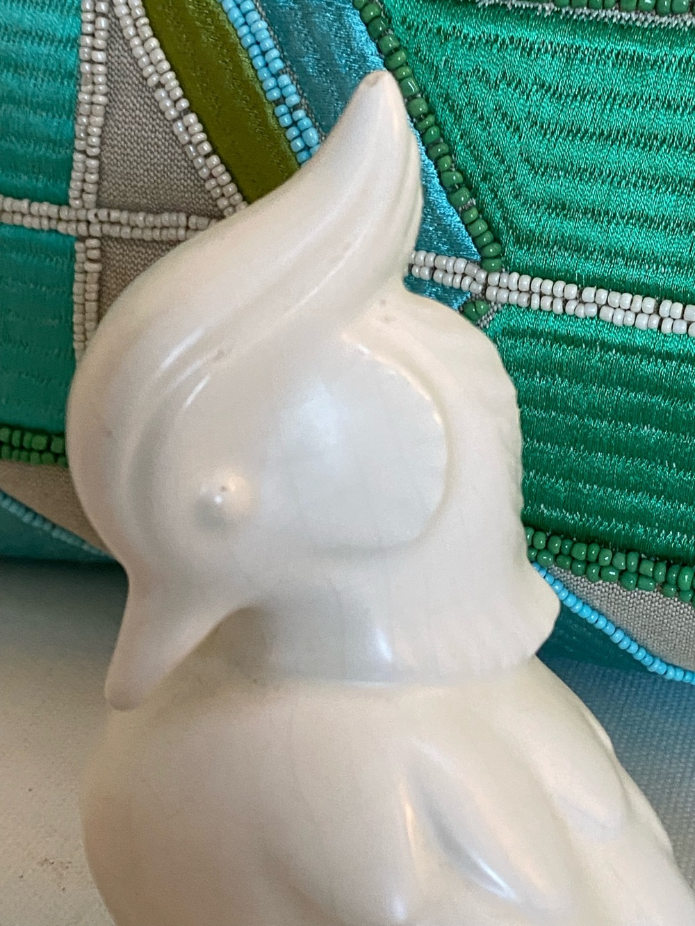 Vtg White Glazed Ceramic Birds Ducks Water Fowl Figurines Family Set of 4 Japan - Picture 6 of 14